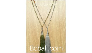 bronze cup silver exclusive tassels necklaces bead bali